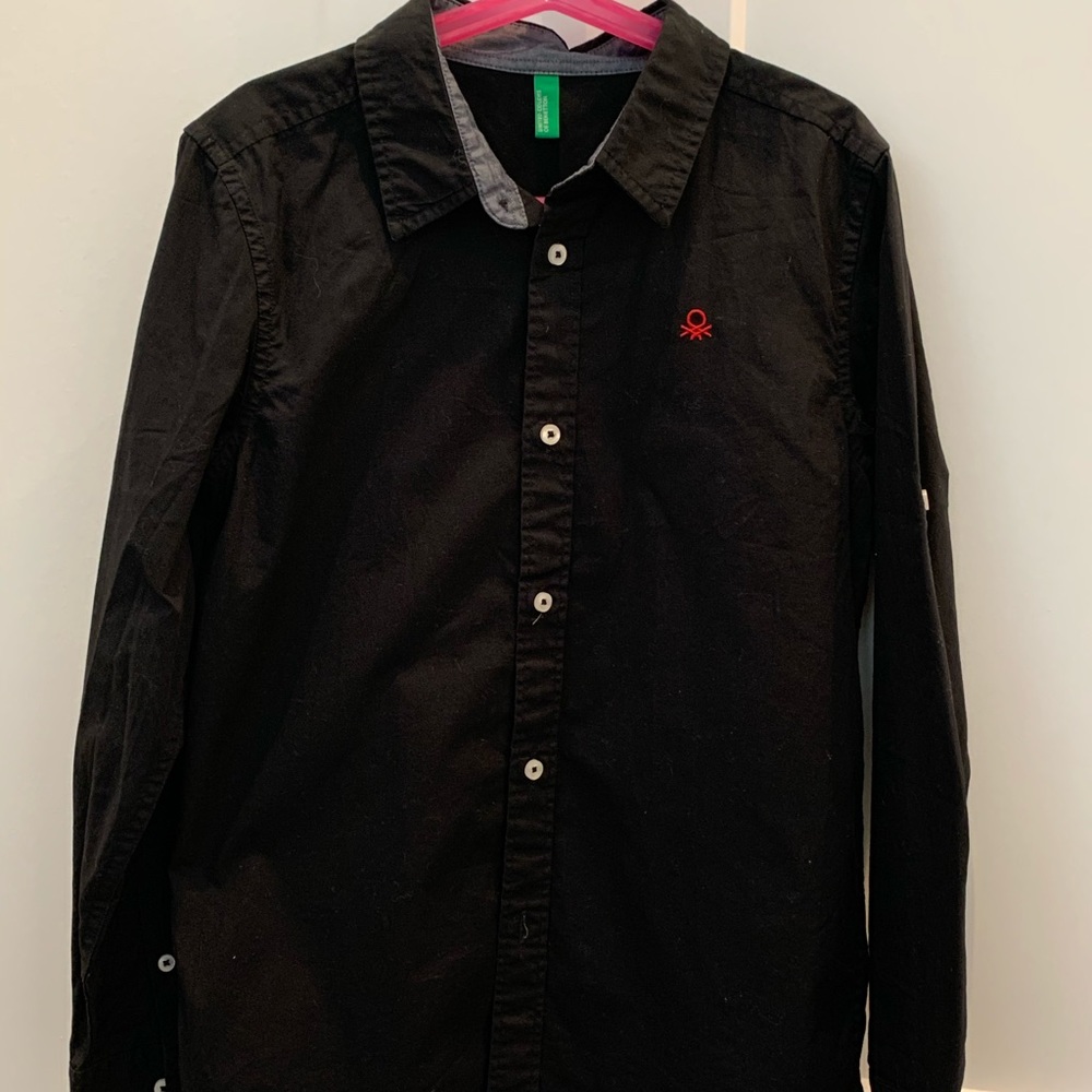 Black and white formal shirt